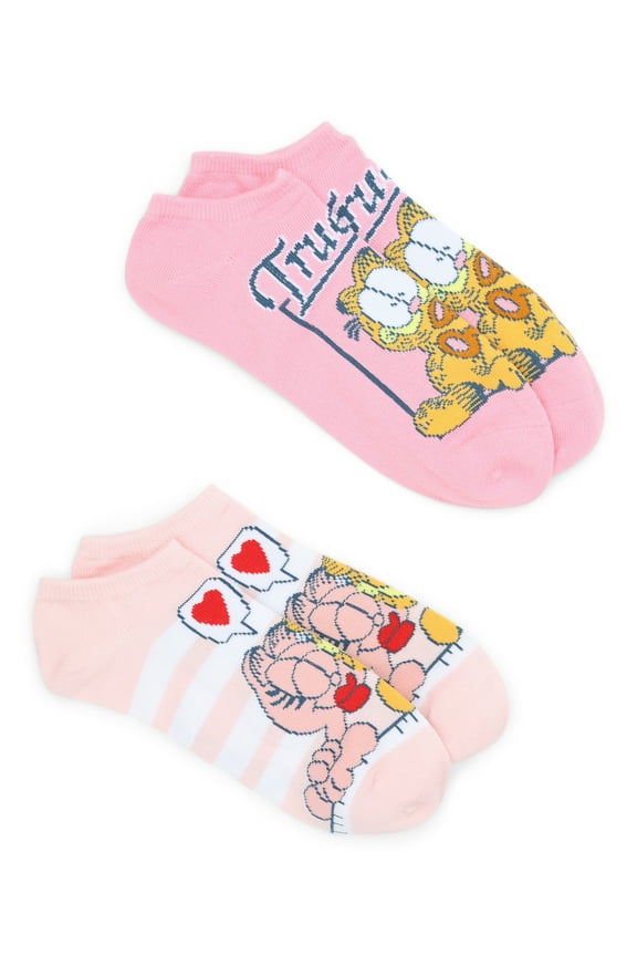 Garfield Women's No Show Socks Gift Set, 2-Pack