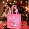 thumbnail image 1 of Valentine's Day Gift Bags with Clear Window, Valentines Day Kraft Paper Gift Bag, Shopping Bag Bulk Flower Box with Handles for Gift Wrap Pouch for Bouquet Bridal Valentine's Present, 1 of 6