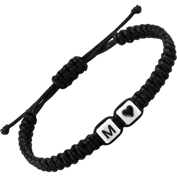 Valentine's Day Gift Birthday Gift Ideas Letter Initial Bracelet for Men Women Teens Son Daughter,Cute Anniversary Matching Couple Bracelets for Him Her Boyfriend Girlfriend