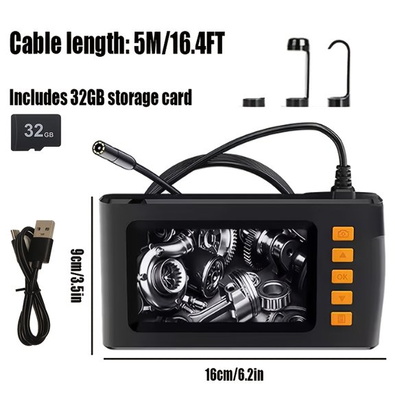 Valentine's Day Gift Dual Lens Endoscope Camera, 1920P HD, 8+1 LED Lights, IP67 Waterproof, Semi-Rigid Snake Camera for iPhone Android Type-C