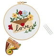thumbnail image 1 of Valentine's Day Gift Embroidery Kit for Beginners - Complete 8" Floral Hoop DIY Set with Thread, Needle & Pattern, Create Your Own Romantic Decor & Gift for Your Boy Girl, 1 of 5
