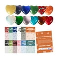 thumbnail image 1 of Valentine's Day Gift Exchange Set - 24 Pack Valentine's Cards with 24 Heart-Shaped Gemstones, Rocks for Classroom School Office Party Favors & Thoughtful Colleague Gifts, 1 of 9
