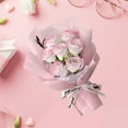 thumbnail image 1 of Valentine's Day Gift - Mini Purple Soap Flower Bouquet in LED Light-Up Box, Small Paper Rose Arrangement, DIY Companion Gift for Her Pink, 1 of 6