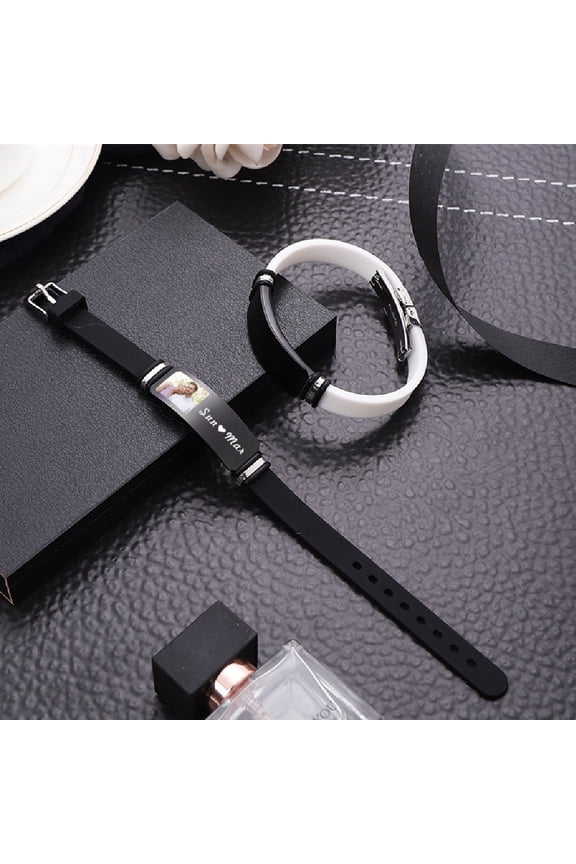 Valentine's Day Gift Personalized Engraved Titanium Steel Bracelet