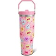 thumbnail image 1 of Valentine''s Day Gift for Her - 30oz Tumbler with Pastel Hearts, Stainless Steel Insulated Cup with Handle & Flip Straw - Birthday Gift for Women, 1 of 6