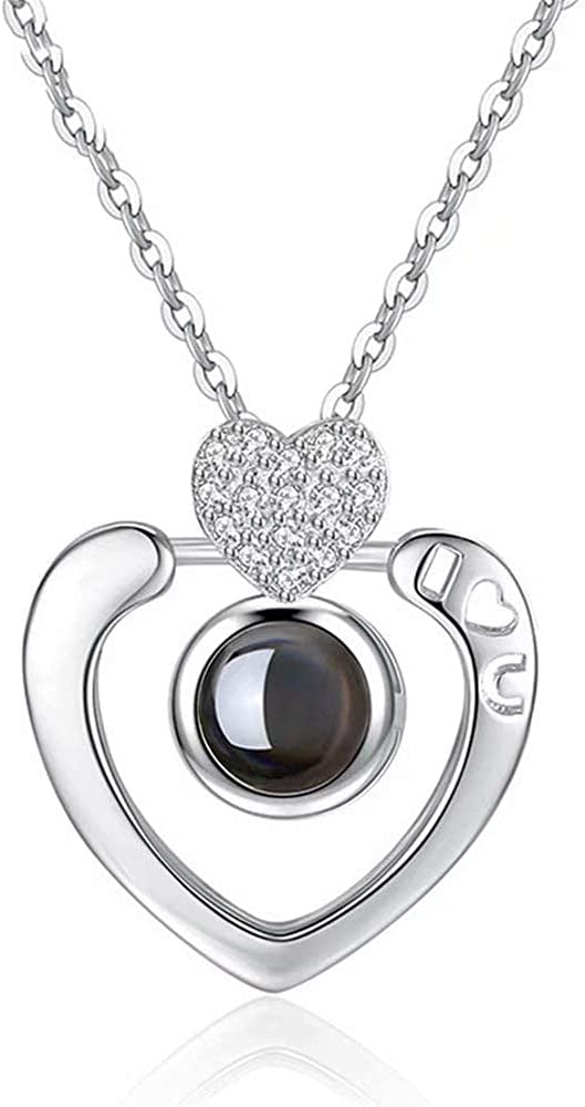Valentine s Day GiftMODUO I Love You Necklace 100 Languages Custom