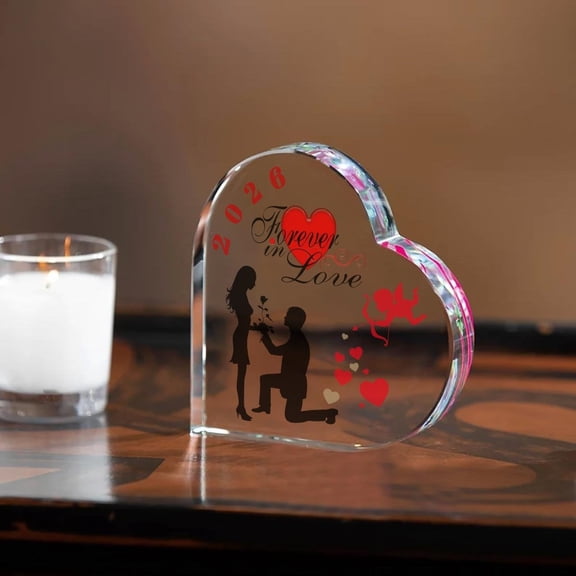 Valentines Day Gifts Acrylic Plaque | Valentine Gift Desk Decoration for Him or Her | Forever