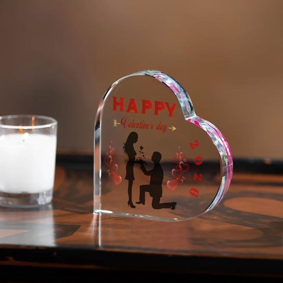 Valentines Day Gifts Acrylic Plaque | Valentine Gift Desk Decoration for Him or Her | Proposal
