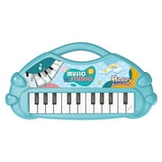 Valentine's Day Gifts for Children Electric Piano Keyboard Kids Puzzle Home 13 Keys Multifunctional Electronic Organ Boys And Girls Toys Hand Piano Electronic Keyboard Blue