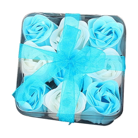 Valentine's Day Gifts for Her Floral Scented Bath Gifts Rose Flower Petals 9 PCS Rose Petals in Gift Box for Birthday Wedding Anniversary Rose Gift for Her Women Grandma Wife Sister Her Friends