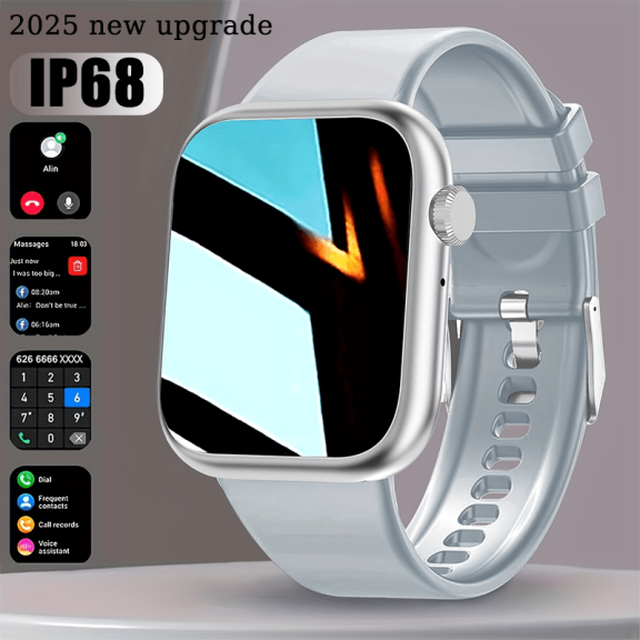 IP68 Swim-Proof Smartwatch, Bluetooth Calling, HD Display, Music Control, Sleep And Monitoring, Long Battery Life Sports Watch, Compatible with IOS And Android, The Best Swimming Companion