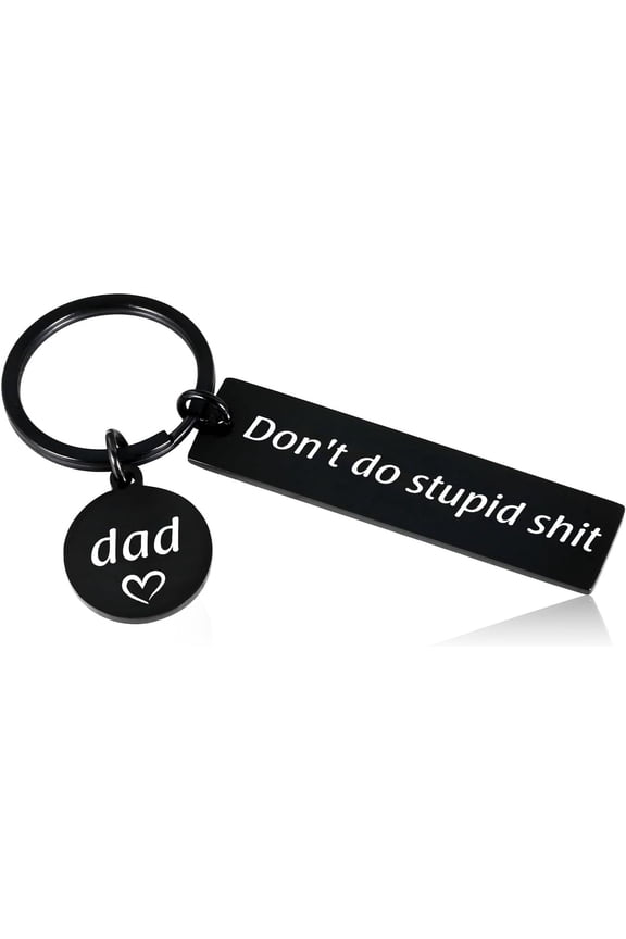 Valentine's Day Gifts for Kids, Dad's Valentine's Day Gifts for 16 18 Year Old Boys, Easter Gifts, Silly Gifts, Dont Do Stupid Shitkeychain, Birthday Gifts for 15 16 17 18 Year Old Boys and Girls