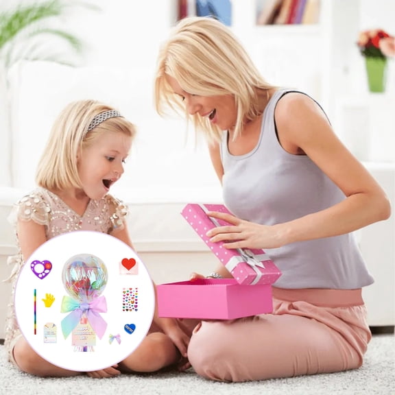 Valentines Day Gifts for Kids, Student Stationery Set with Pencil and Ruler, Teacher Gifts for Students Classroom Prizes, Heart Stickers and Greeting Card for School Writing Supplies