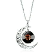 GASUE001 Valentine's Day Gifts：Taylor Swift Merch, Fashion Jewelry Hollowed Out Moon Mold Black Vinyl Record Pendant Necklace , R