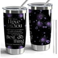 thumbnail image 1 of Valentine''s Day Gifts To My Wife Tumbler 20oz Couple Wedding Anniversary Romantic Gifts for Wife Insulated Tumbler with Lid and Straw (I Love You-Best Thing), 1 of 6