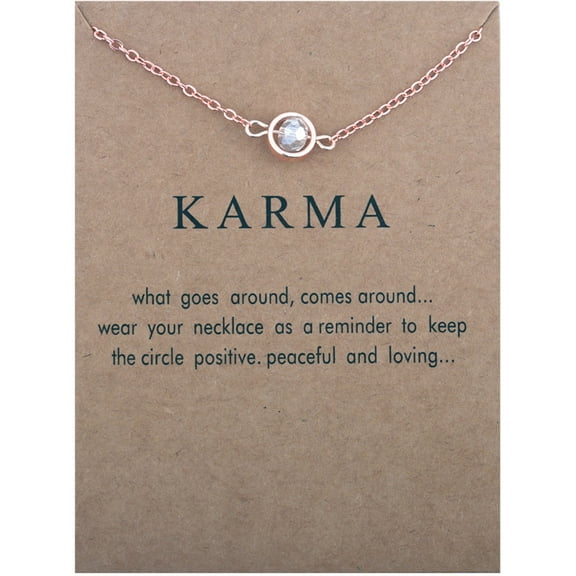 Valentine's Day Gifts for Woman Circle Crystal Clavicle Chain Card Necklace Personalized Jewelry Gift Holiday Necklace Rose Gold One Size