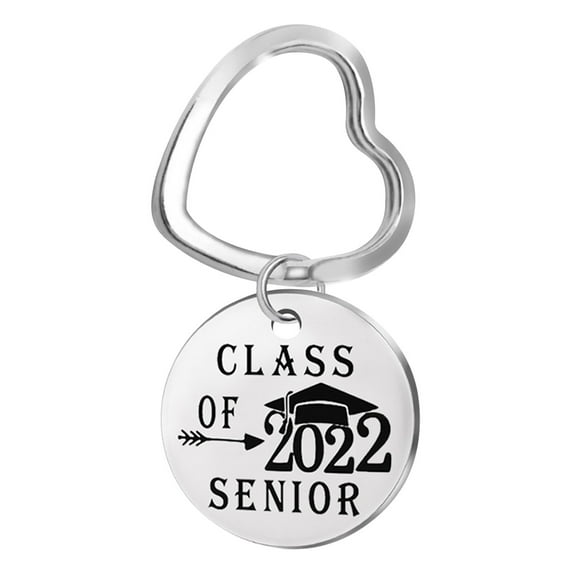 Valentine's Day Gifts for Woman Class Of 2022 School Keychain Keyring Memorial Graduation Gift For Students Silver A