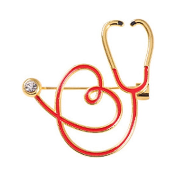 Valentine's Day Gifts for Woman Creative Cartoon Heartbeat Red Shape Accessory Brooch H