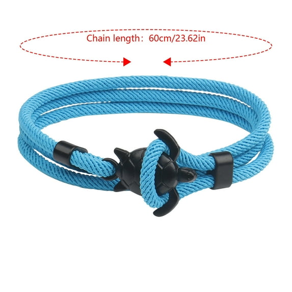 Valentine's Day Gifts for Woman Milan Line Ocean Series Turtle Bracelet Couple Red Hand Strap Sky Blue