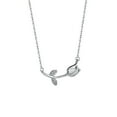 thumbnail image 1 of Valentine's Day Gifts for Woman Opal Rose Necklace Clavicle Chain Rose Jewelry Flower Necklace Silver One Size, 1 of 1