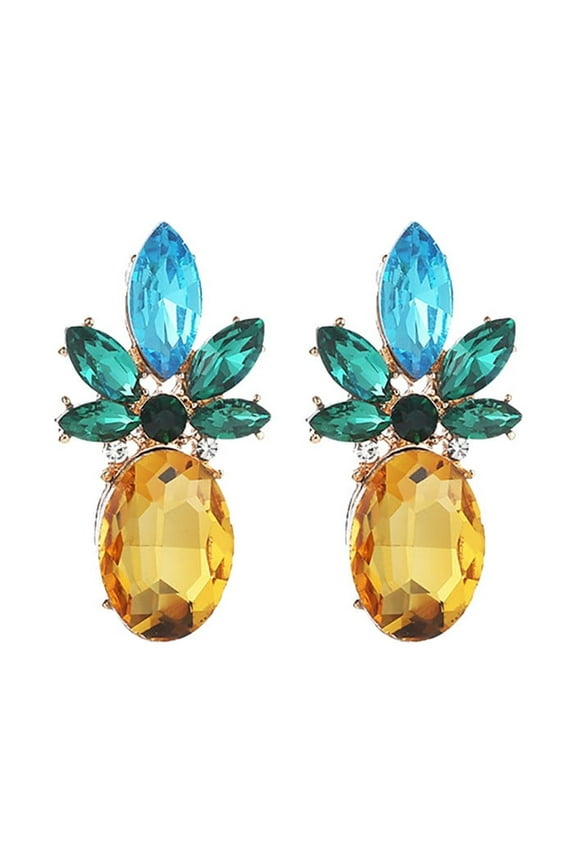 Valentine's Day Gifts for Woman Pineapple Earrings Women'S Jewelry Hawaiian Vacation Earrings Multicolor