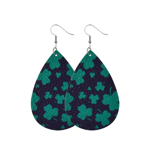 Valentine's Day Gifts for Woman St. Patrick Earrings Green Drop-Shaped Earrings Jewelry Woman'S Holiday Gift Multicolour M