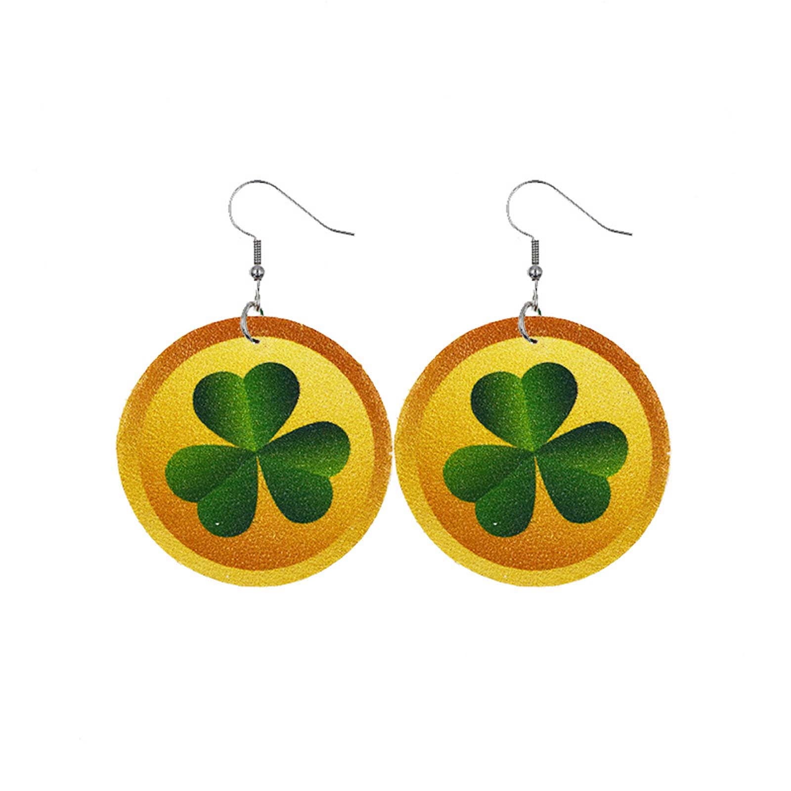 Valentine's Day Gifts for Woman St. Patrick Earrings Irish Geometric