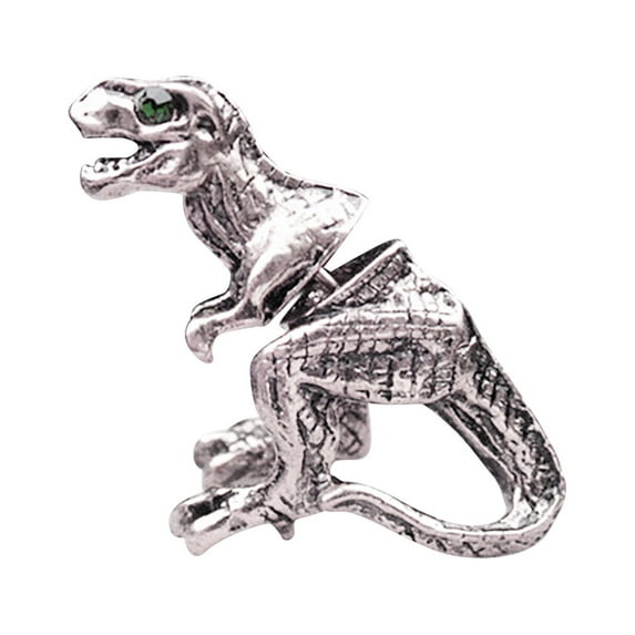 Valentine's Day Gifts for Woman Three-Dimensional Small Dinosaur Fashion Pierced Earrings Earrings Silver