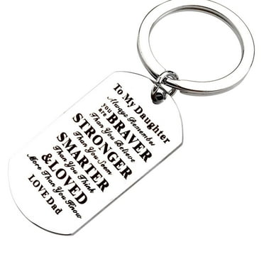 Valentine's Day Gifts for Woman Titanium Steel Keychain For Father'S Day Gift Birthday Present Stainless Keychai D