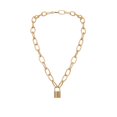 thumbnail image 1 of Valentine's Day Gifts for Woman Vintage Golden Large Chain Lock Necklace Women'S Jewelry Gift Gold, 1 of 5