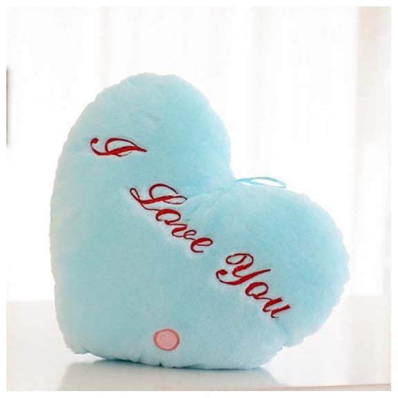 Valentine's Day Glowing Heart Stuffed Plush 13.8inch Valentine's Heart Shaped Pillow Valentine's Day Gifts Romantic Gift for Wife Girlfriend Husband and Boyfriend (G)