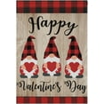 thumbnail image 1 of Valentine''s Day Gnome Garden Flag 12 x 18 Double Sided Red Buffalo Plaid Wooden House Yard Flags Welcome Outdoor Indoor Love Banner for Party Holiday Home Decorations, 1 of 5