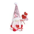 thumbnail image 1 of Valentine's Day Gnome Knitted Hat Plush Gnome Sweet Valentine Gift Birthday Holiday Wedding Table Shelf Elf Dwarf Ornament Handmade Stuffed Blessing Dolls, 1 of 9
