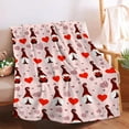 thumbnail image 1 of Valentine''s Day Gnome People with Red Heart Blanket Throw Super Soft and Cozy Blankets for Home Decoration, Couch, Bed, Sofa 50"x40" Small for Kids for All Seasons, 1 of 6