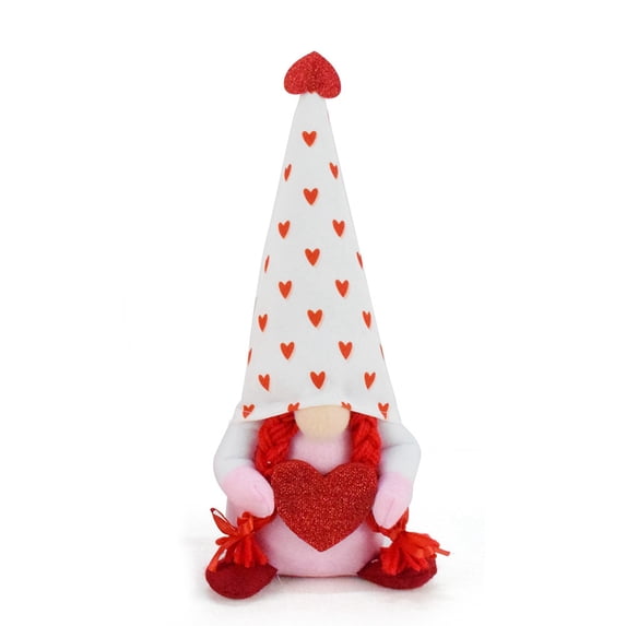 Valentine's Day Gnomes Plush Decorations,Mr. Mrs. Valentines Home Table Decor Scandinavian Tomte Doll for Home Table Ornaments- Without Light