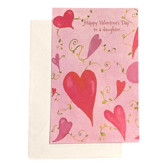 Valentine's Day Greeting Card for Daughter - Happy Valentine's Day to a Daughter...; Hearts