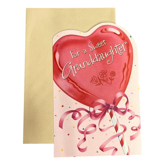 Valentine's Day Greeting Card for Grand daughter - For a Sweet Granddaughter; Hearts