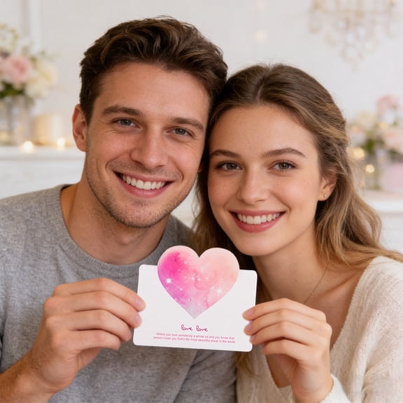 Valentine’s Day Greeting Cards,10 PCS Heart Shaped Blank Cards Bulk Pack, Foldable Holiday Thank You Notes for Coworkers,Employees,Teachers, Students, Friends,Family,Gifts for New Year and Birthday