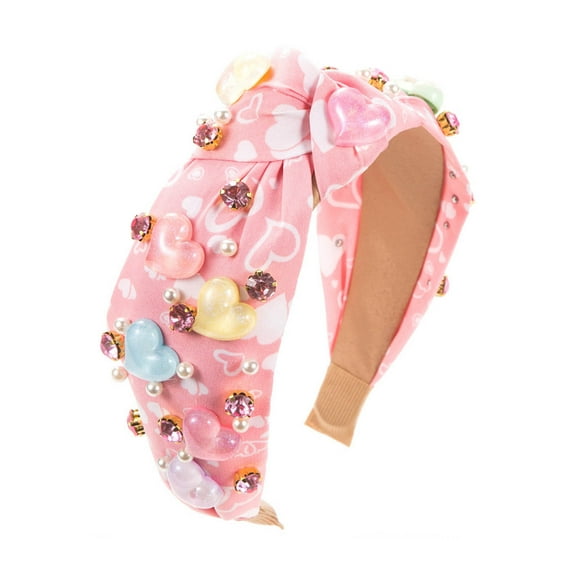 Valentine's Day Hair Accessories for Women Elegant Fabric Headbands Barrettes Hair Clips Party Hairpieces Idea