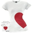thumbnail image 1 of Valentine's Day - Half Heart Juniors T-Shirt - 2X-Large, 1 of 2