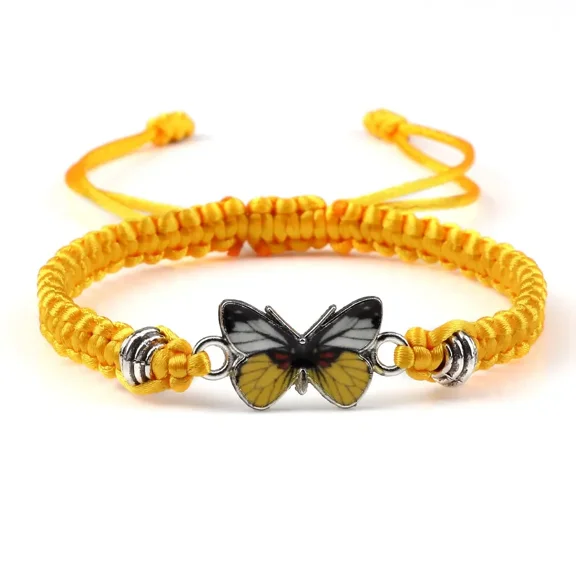 Valentine's Day Hand Rope Butterfly Bracelet Colorful Adjustable Bracelet Fashion Jewelry Bracelets For Woman And Girls