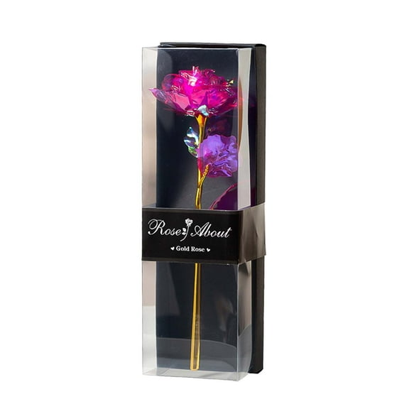 Valentine's Day Handmade Gold Foil Rose Wedding Anniversary Birthday Day Present Galaxy Eternal Rose,E