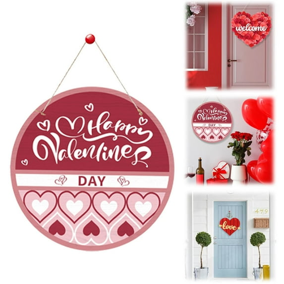Valentine's Day Hanging Sign, St Patricks Day Decorations, Decorative Door Hanger Wall Sign, Home Front Door Porch Wedding Anniversary Decor