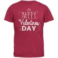 thumbnail image 1 of Valentine's Day - Happy Valentines Day Sign Red Adult T-Shirt - Small, 1 of 1