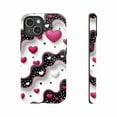 thumbnail image 1 of Valentine's Day Heart 3D Polka Dot Wave Design iPhone Case for Women Men Couples, Compatible with iPhone 11/12/13/14/15/16 (Pro Max/Plus), 1 of 9