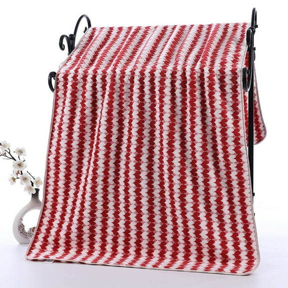 Valentine's Day Heart Bath Towel, Soft Absorbent Fleece Towel for Couples, Thickened Premium Towel with Five Colors Optional, 29.5x13.7in Perfect Holiday Gift for Home Bathroom Use, Red, 1pc