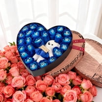 Valentine's Day Heart Box Gift Set Plush Teddy Bear Soap Rose Arrangement Romantic Decoration Valentine's Day Gift Valentine Decorations​