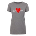 thumbnail image 1 of Valentine's Day Heart Breaker Shirt, Woman's T-shirts, Funny Valentine's Shirt - Broken Heart and Arrow, 1 of 1