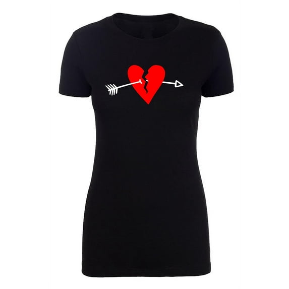 Valentine's Day Heart Breaker Shirt, Woman's T-shirts, Funny Valentine's Shirt - Broken Heart and Arrow