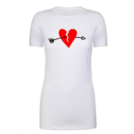 Valentine's Day Heart Breaker Shirt, Woman's T-shirts, Funny Valentine's Shirt - Broken Heart and Arrow